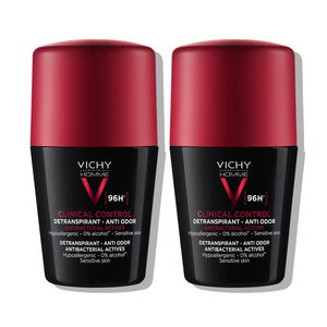 Vichy Deo-Duo paket: Roll-on CLINICAL CONTROL dezodorans za muškarce, za kontrolu prekomjernog znojenja do 96h