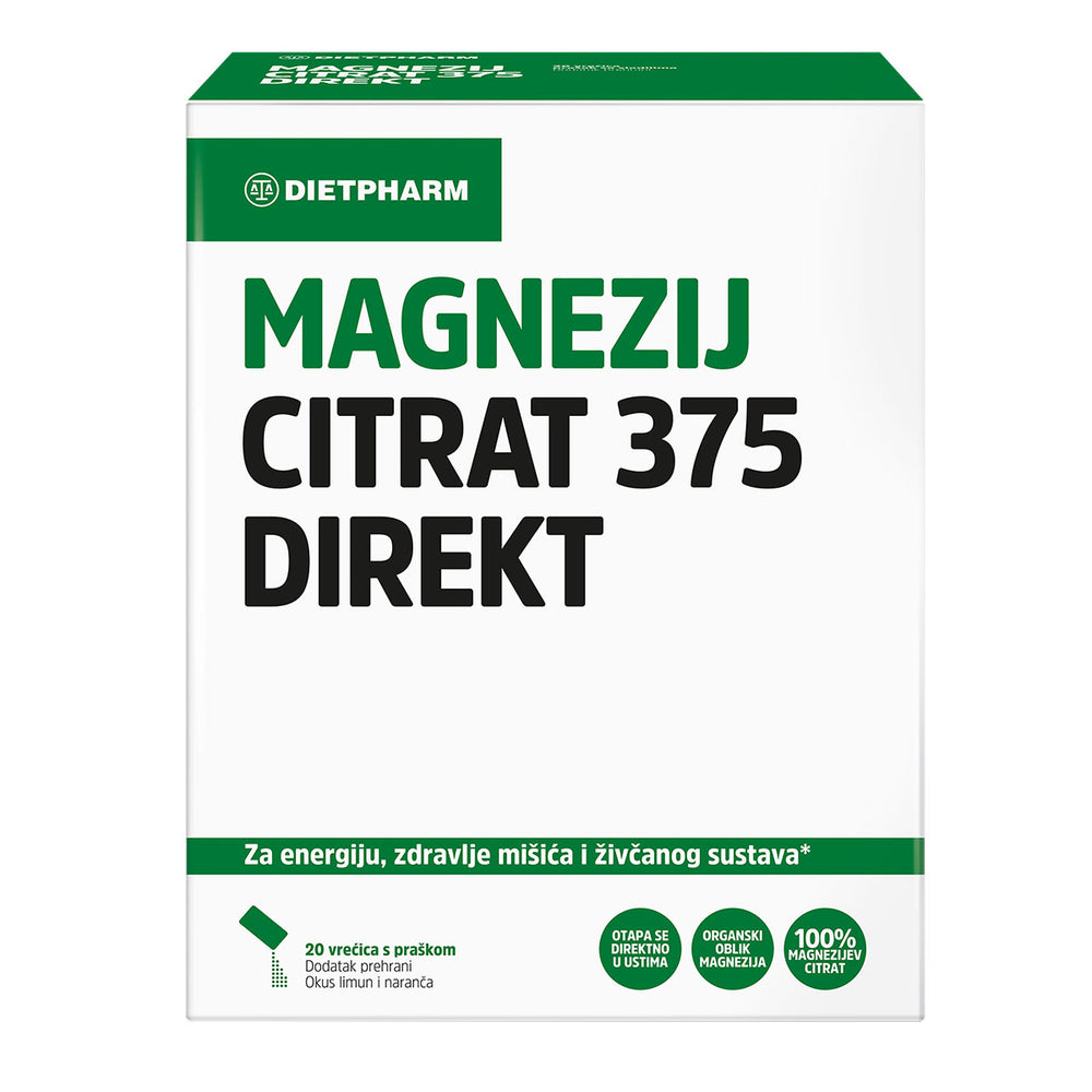 Dietpharm Magnezij Citrat 375 Direkt 20 vrećica