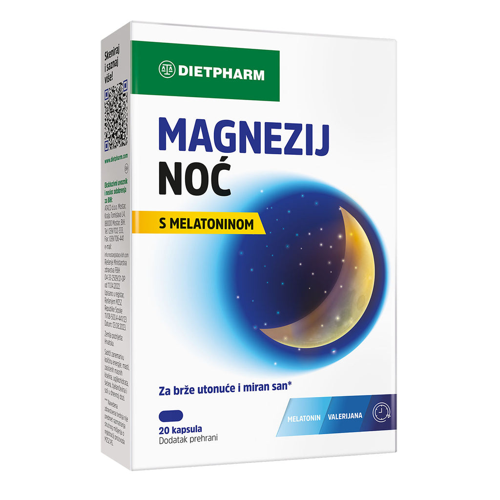Dietpharm Magnezij Noć 20 kapsula