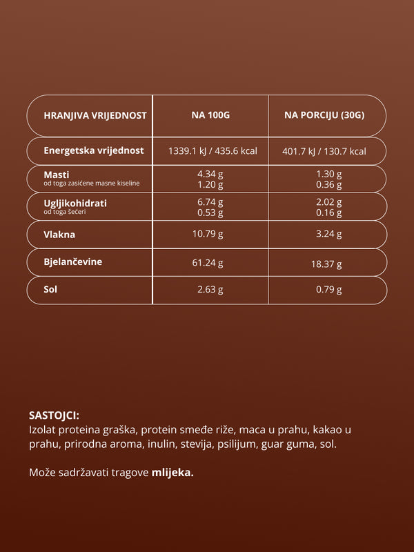 EQUA Veganski proteini od čokolade 600 g, dodatak prehrani
