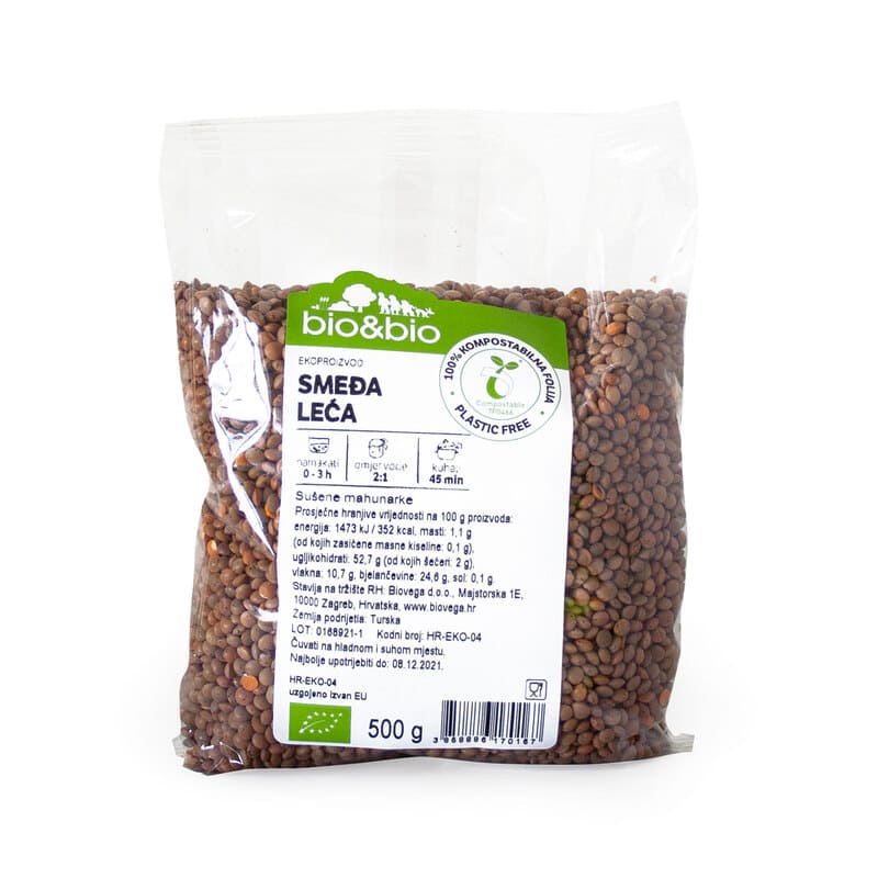 Ekozona Smeđa leća 500g