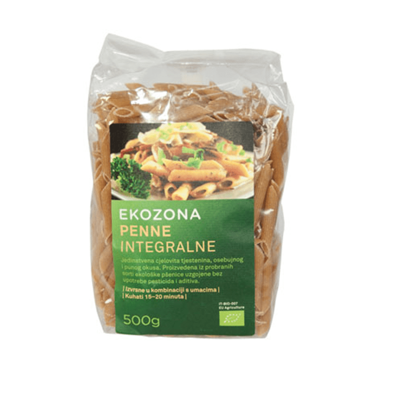 Ekozona Tjestenina integralna penne 500g