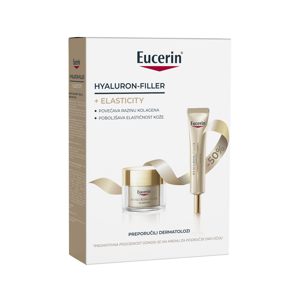 Eucerin Hyaluron-Filler Elasticity PAKET noćna krema + krema za područje oko očiju SPF20