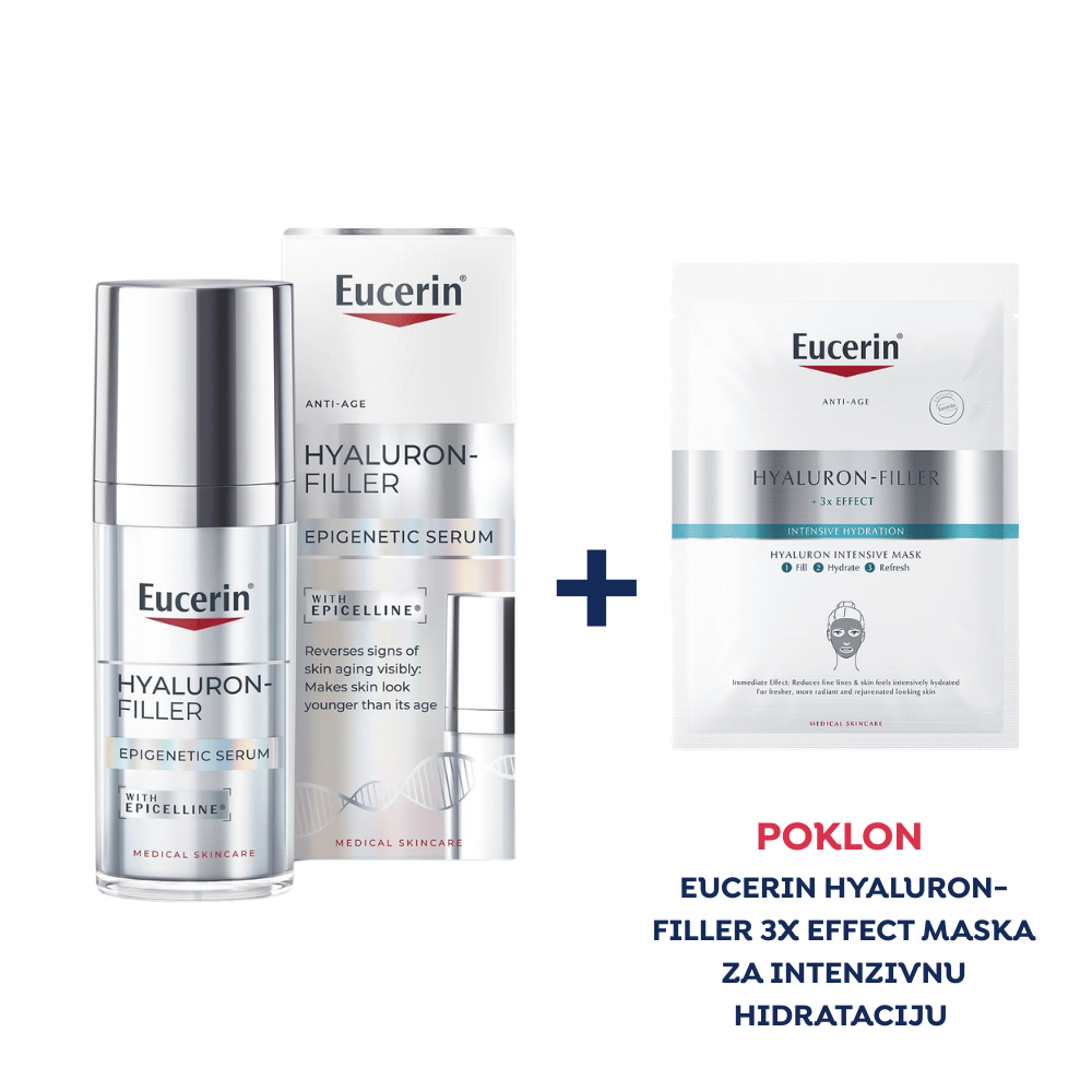 Eucerin Hyaluron-Filler Epigenetic serum 30 ml + POKLON Eucerin maska