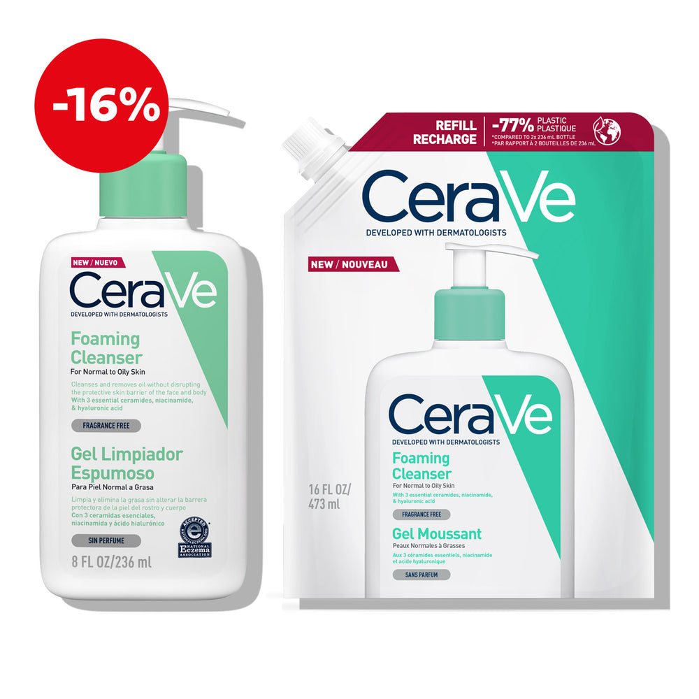 CeraVe Pjenušava emulzija + eko pakiranje za čišćenje za normalne do mješovite kože