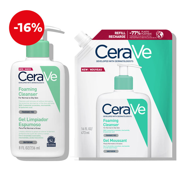 CeraVe Pjenušava emulzija + eko pakiranje za čišćenje za normalne do mješovite kože