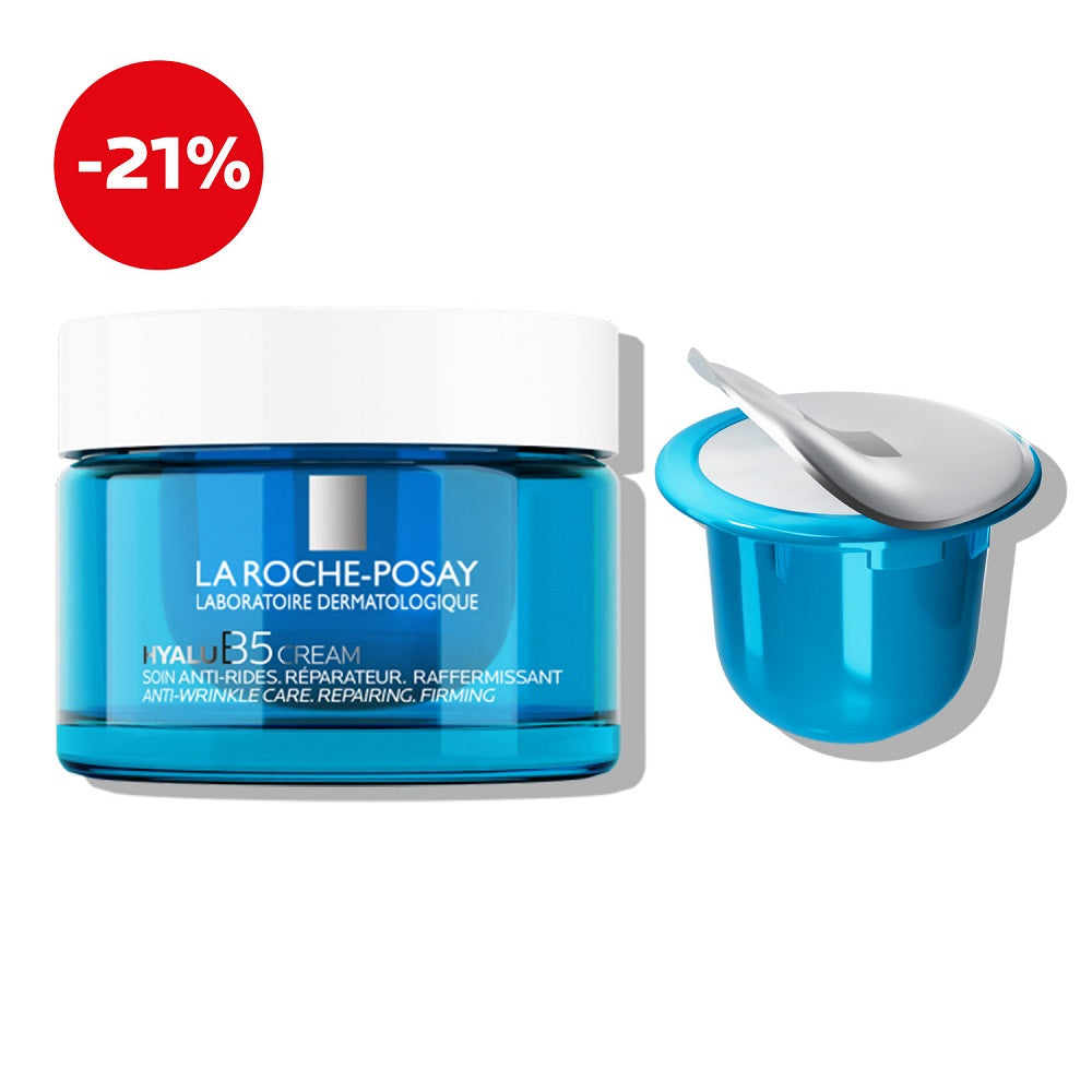 La Roche-Posay HYALU B5 Rutina protiv bora za obnovu i punoću kože (krema + refill punjenje)