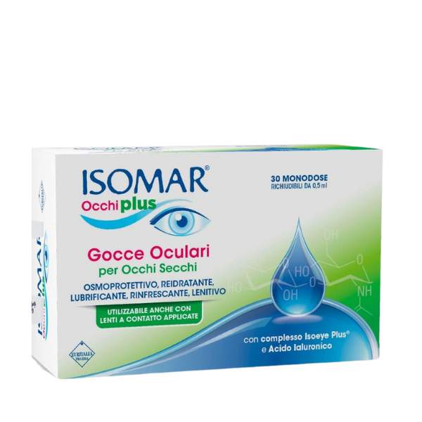 ISOMAR PLUS kapi za suhe oči monodoze 30x0,5 ml