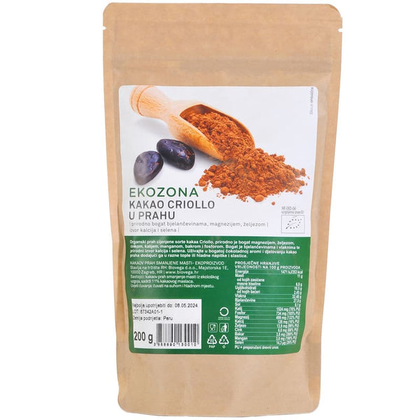 Ekozona Kakao u prahu Criollo 200g