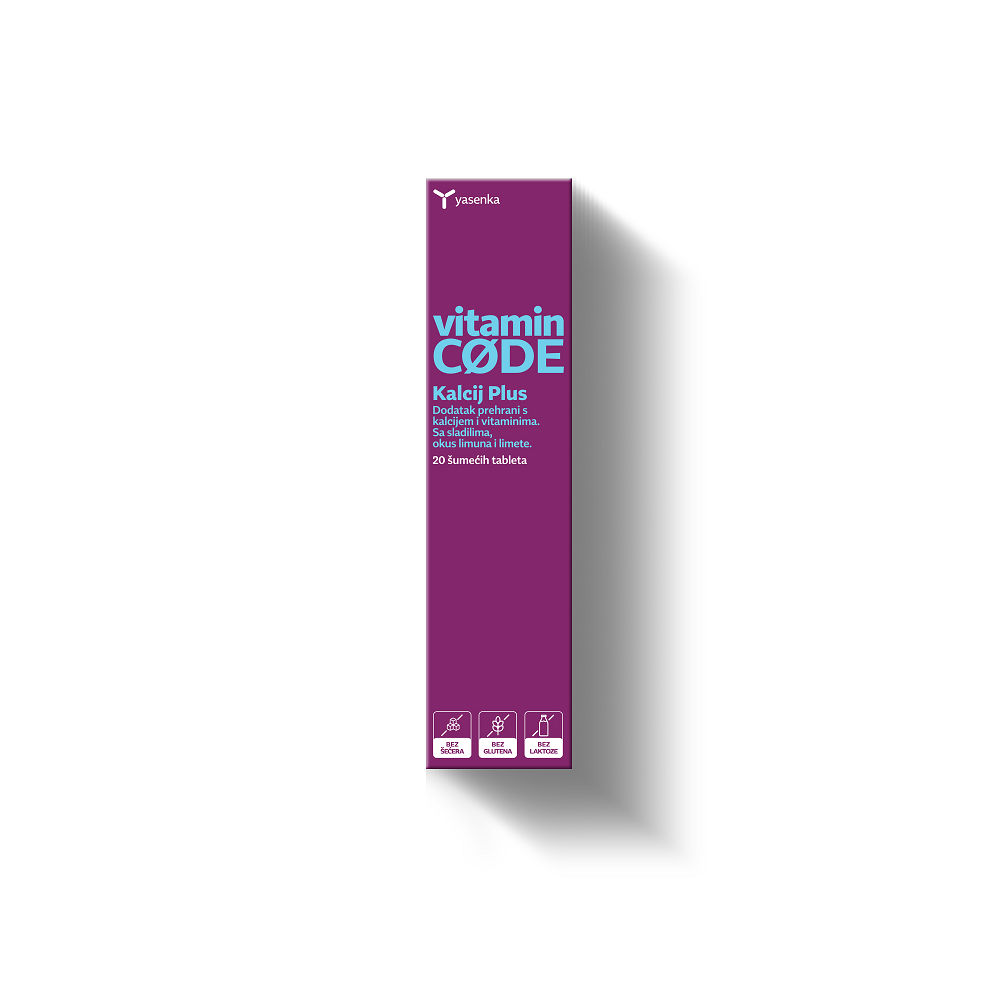 Yasenka Vitamin CODE Kalcij Plus 20 šumećih tableta