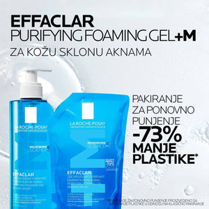 La Roche-Posay EFFACLAR Pjenušavi gel za čišćenje masne, osjetljive kože sklone aknama REFILL 400 ml