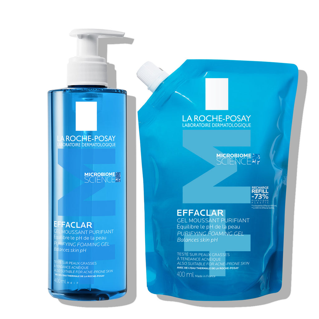 La Roche-Posay EFFACLAR pjenušavi gel + eko punjenje za kožu sklonu aknama i nepravilnostima (čišćenje + punjenje)