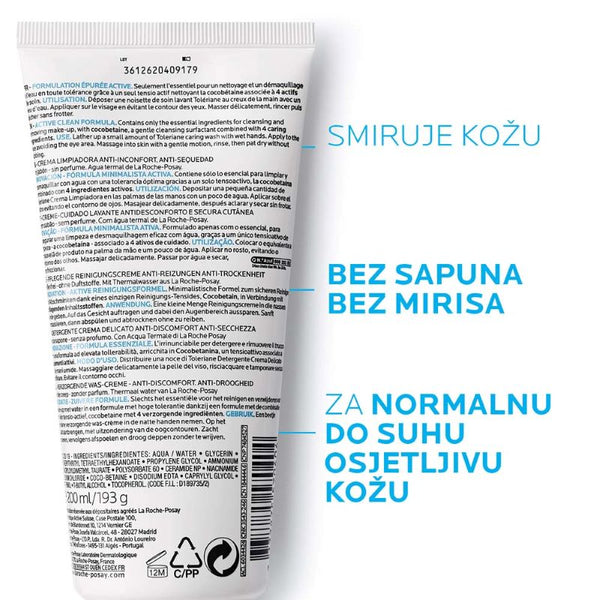 La Roche-Posay Toleriane njegujući gel za pranje lica 200 ml