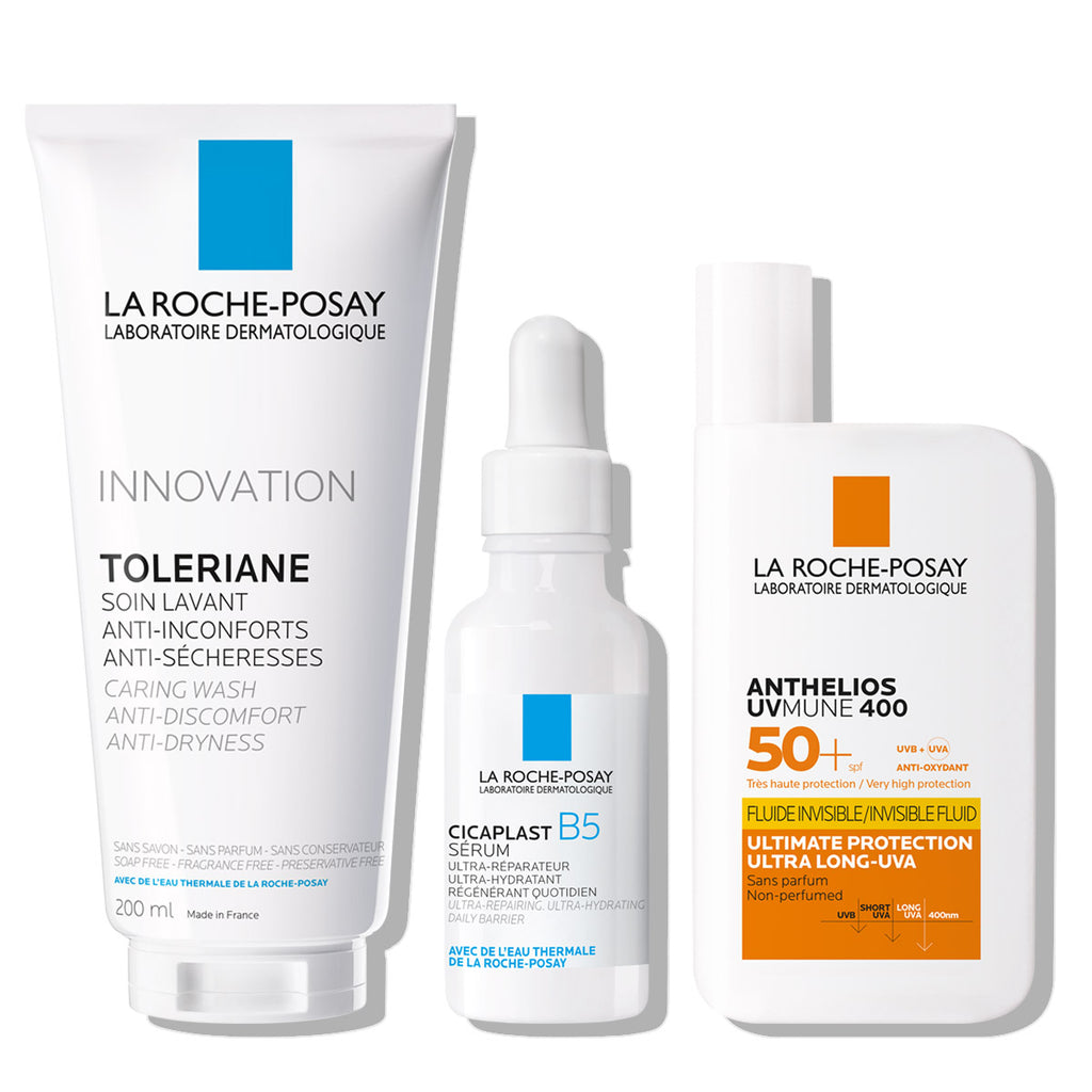 La Roche-Posay Ultra-obnavljajući protokol za dehidriranu i nadraženu kožu (čišćenje, njega, zaštita od sunca)