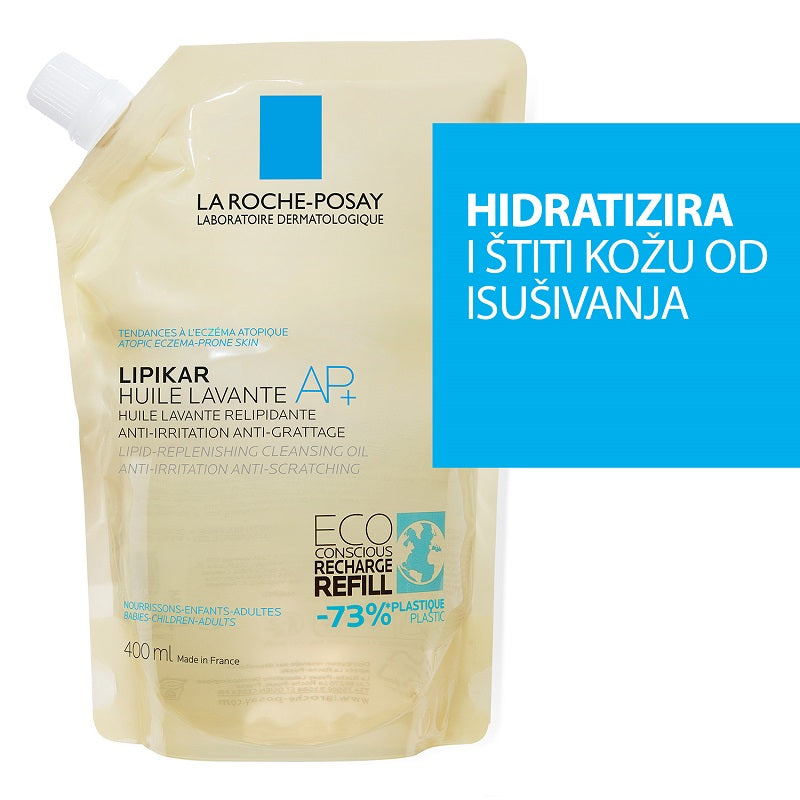 La Roche-Posay LIPIKAR ulje + eko punjenje za suhu kožu sklonu atopiji (čišćenje)