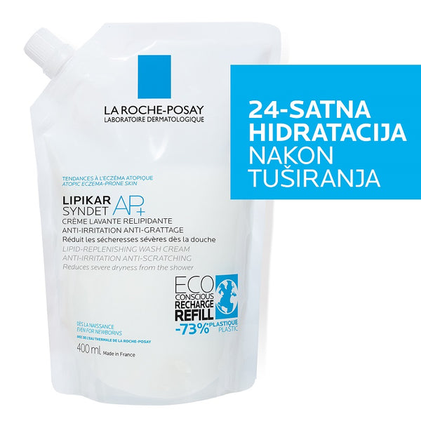 La Roche-Posay LIPIKAR Syndet + eko punjenje za suhu kožu sklonu atopiji (čišćenje)