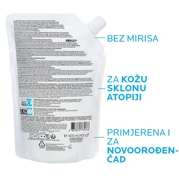 La Roche-Posay LIPIKAR Syndet + eko punjenje za suhu kožu sklonu atopiji (čišćenje)