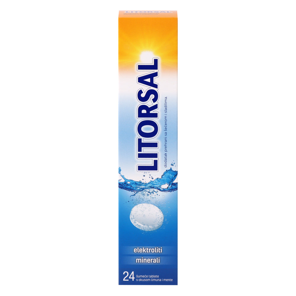 Litorsal šumeće tablete s okusom limuna i mente 24 komada