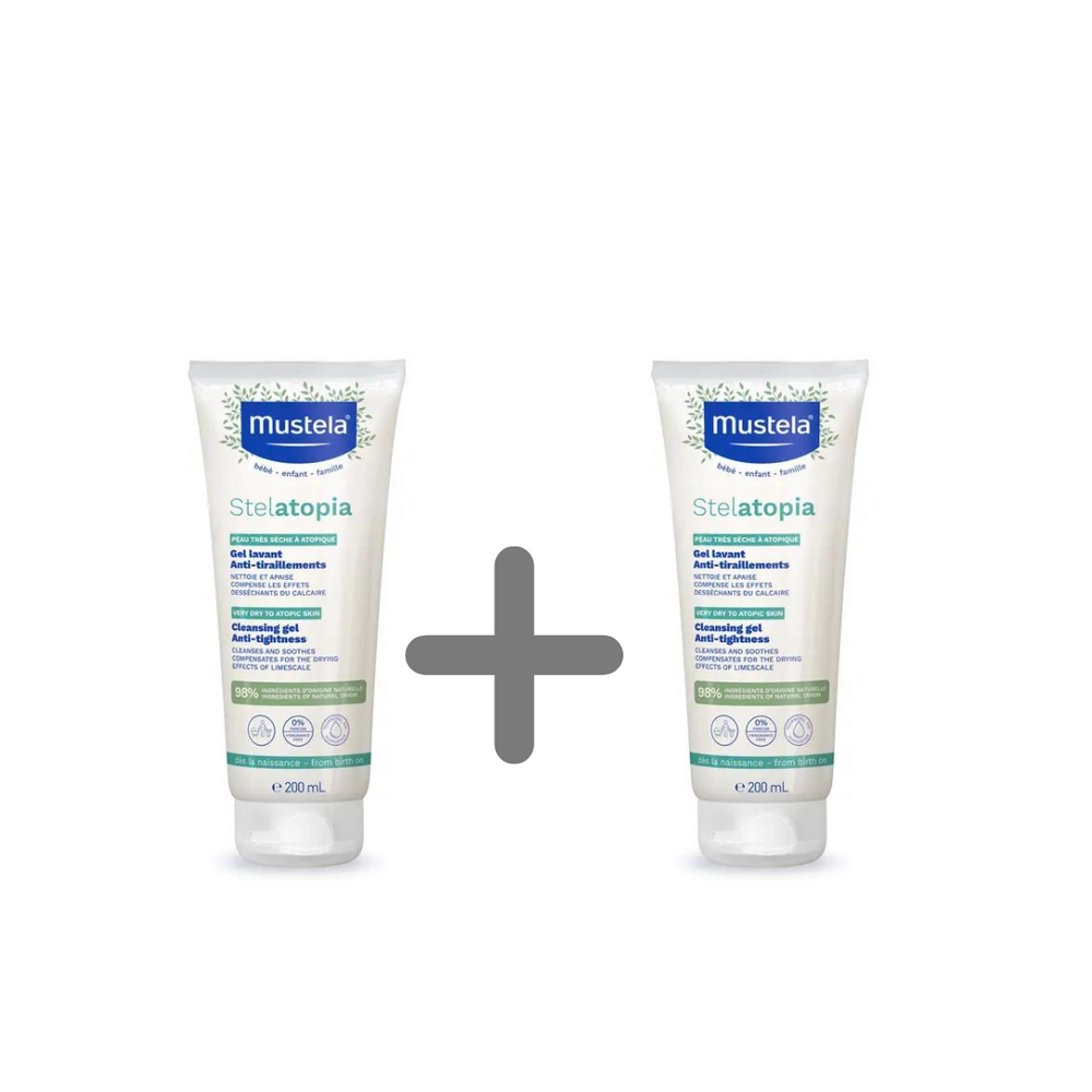 Mustela Stelatopia gel za tuširanje 200 ml 1+1 GRATIS