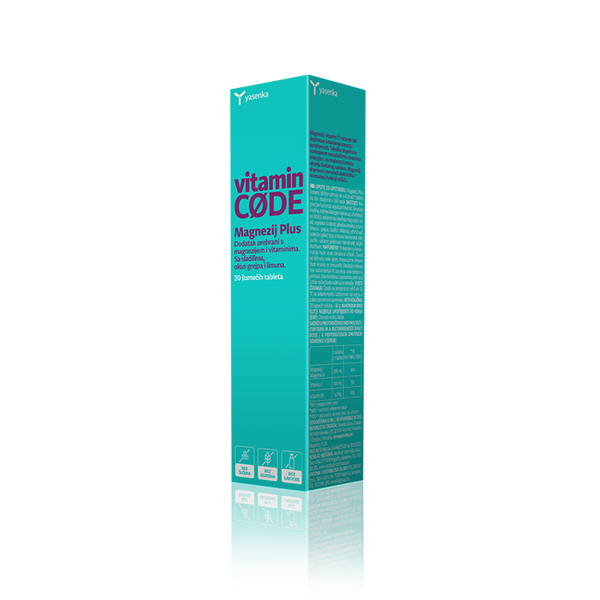 Yasenka Vitamin CODE Magnezij Plus 20 šumećih tableta