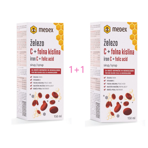 Medex sirup željezo s vitaminom C i folnom kiselinom 150 ml 1+1 GRATIS