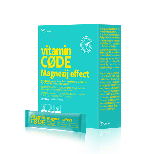 Yasenka Vitamin CODE Magnezij EFFECT 375, 20 vrećica
