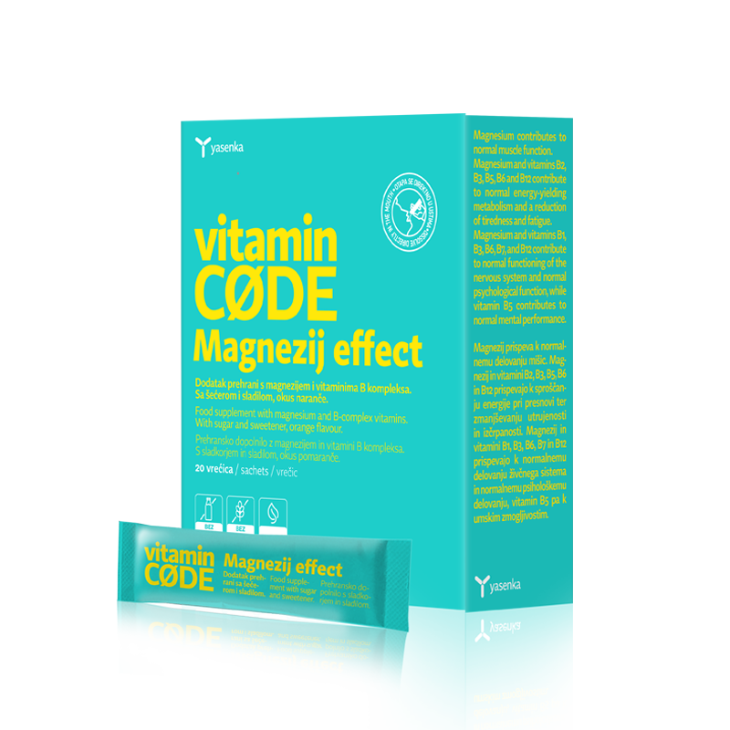 Yasenka Vitamin CODE Magnezij EFFECT 375, 20 vrećica