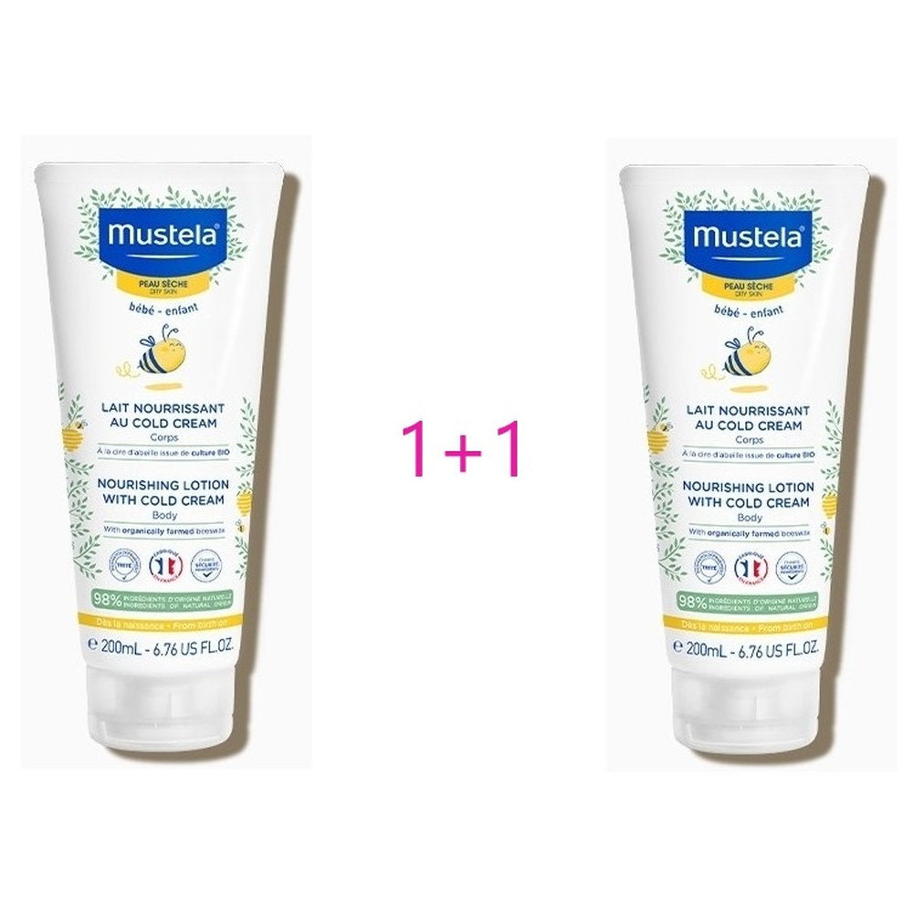 Mustela Hranjivo mlijeko s Cold kremom 200 ml 1+1 GRATIS