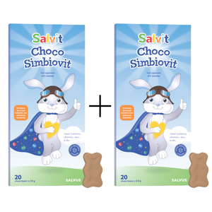 Salvit Choco Simbiovit 20 medvjedića 1+1 GRATIS, dodatak prehrani (ROK:31.01.2027.)