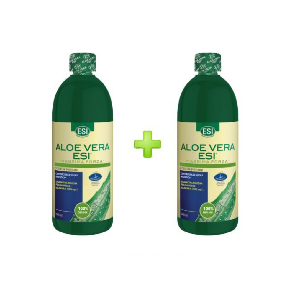 Esi Aloe Vera čisti sok, 2x1000 ml, dodatak prehrani