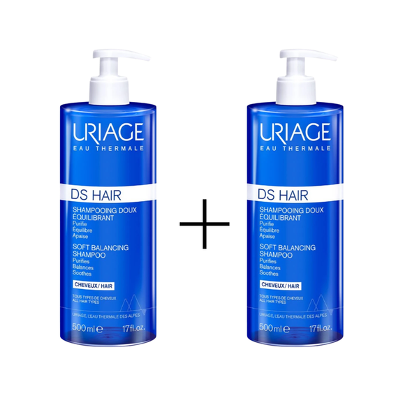 Uriage D.S. HAIR Šampon za tretman protiv peruti 500 ml 1+1 GRATIS