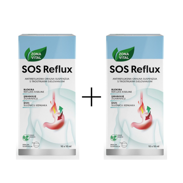 Zona Vital SOS Reflux vrećice 10 x 10 ml 1+1 GRATIS, medicinski proizvod