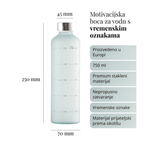 EQUA Water O´clock staklena boca 750 ml