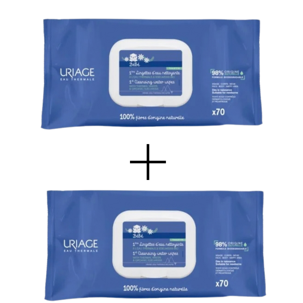 Uriage 1er Bebe dječje maramice 70 komada 1+1 GRATIS