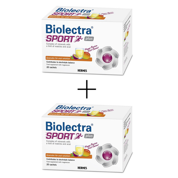 Biolectra Sport Plus šumeće granule 20 vrećica 1+1 GRATIS, dodatak prehrani