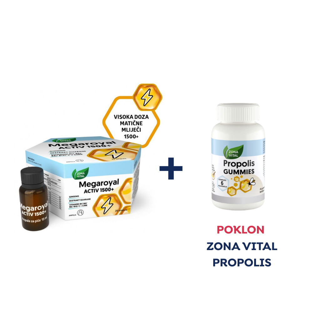 Zona Vital Megaroyal ACTIV 1500 matična mliječ 20 ampula