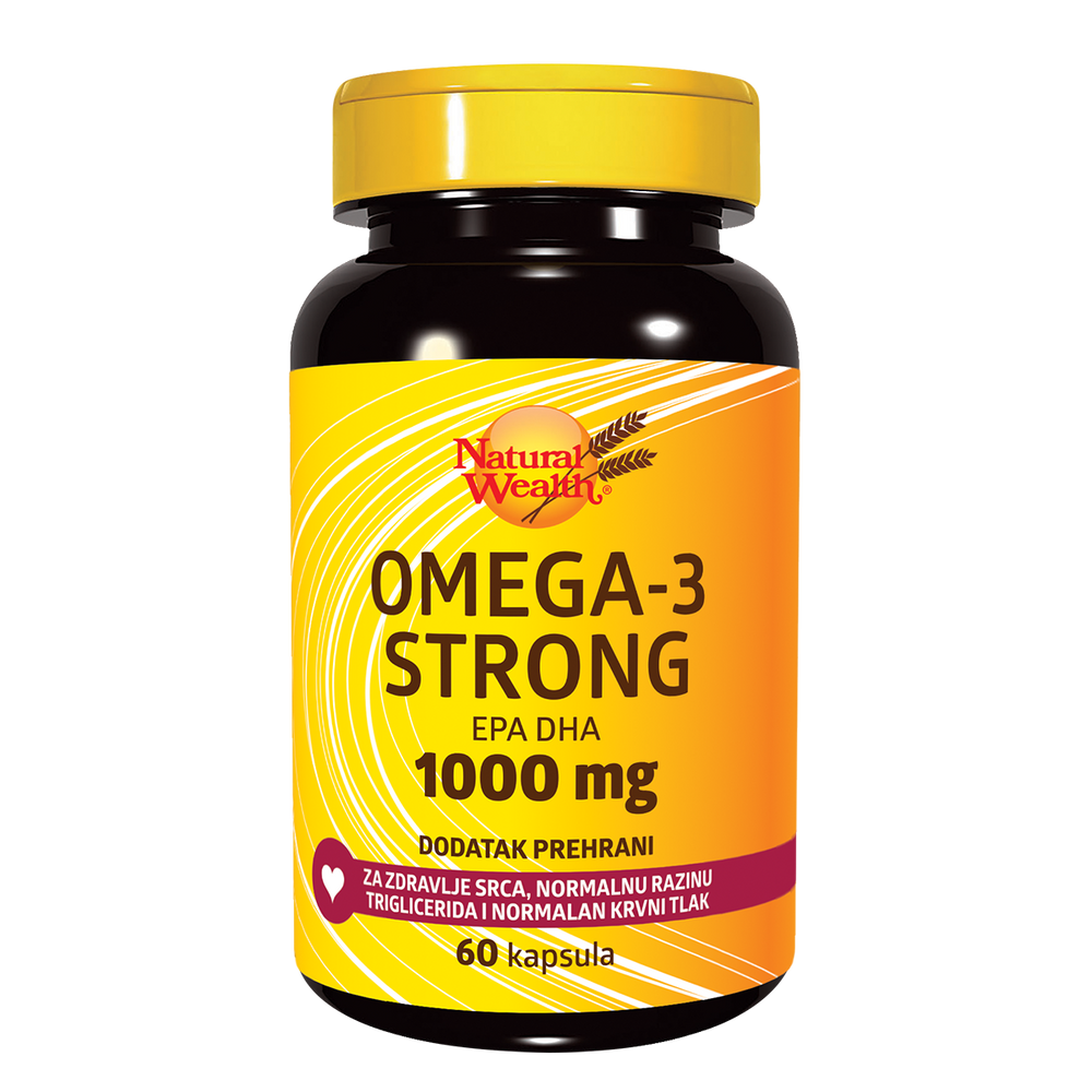 Natural Wealth Omega 3 strong 60 kapsula, dodatak prehrani