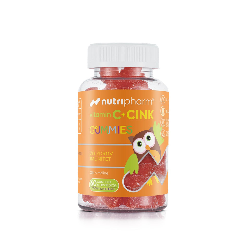 Nutripharm Vitamin C + Cink Gummies 60 gumenih medvjedića