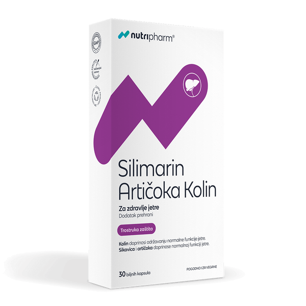 Nutripharm Silimarin Artičoka kolin 30 kapsula