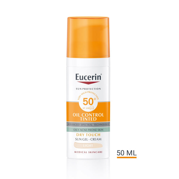 Eucerin Oil Control gel krema za zaštitu kože lica od sunca, svijetla nijansa SPF50+ 50 ml