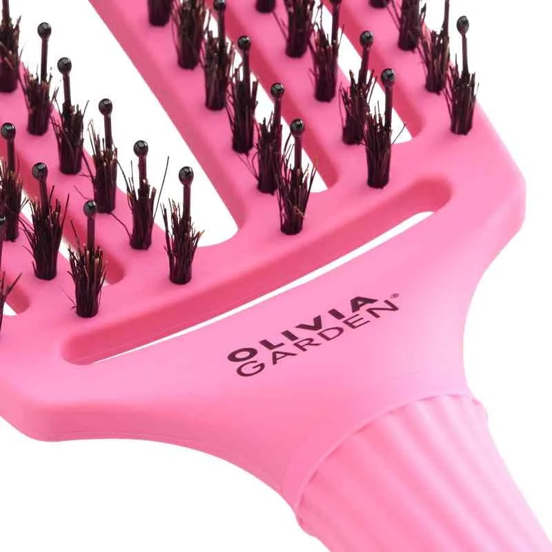 Olivia Garden Fingerbrush COMBO Think Pink BUBBLE PINK