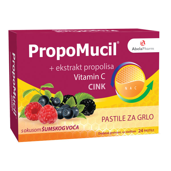 Abela Pharm PropoMucil pastile šumsko voće 24 pastile