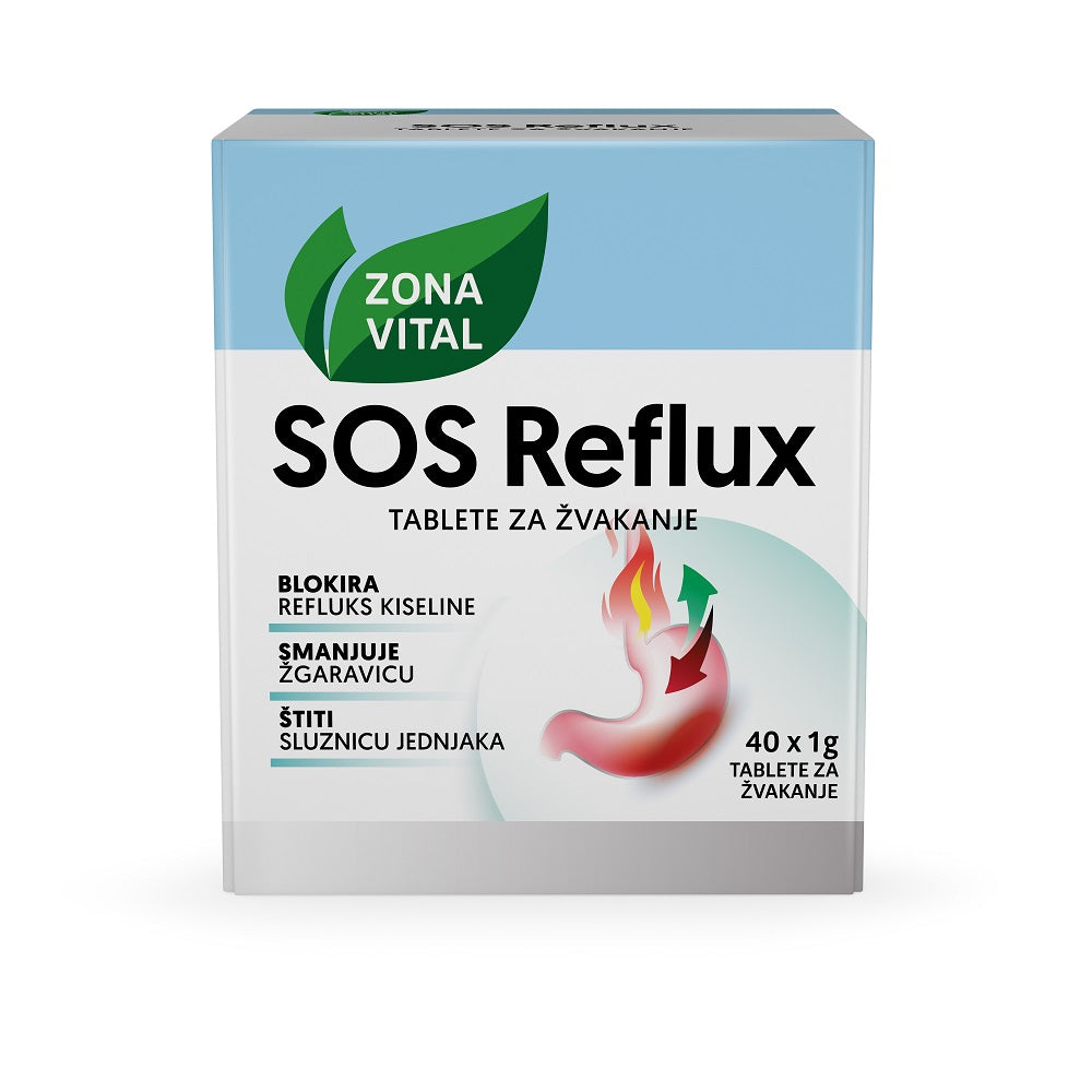 Zona Vital SOS Reflux 40 tableta za žvakanje