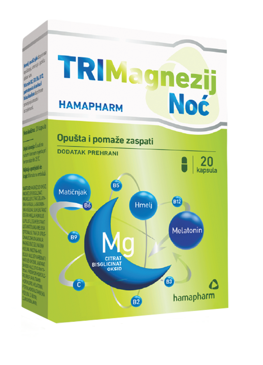 Hamapharm TRIMagnezij Noć Hamapharm 20 kapsula