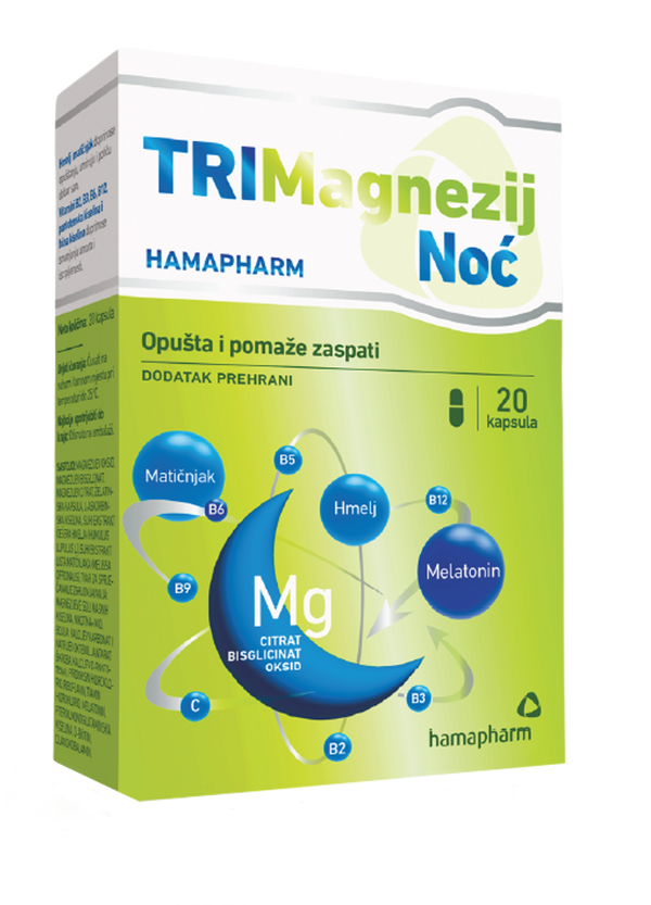 Hamapharm TRIMagnezij Noć Hamapharm 20 kapsula
