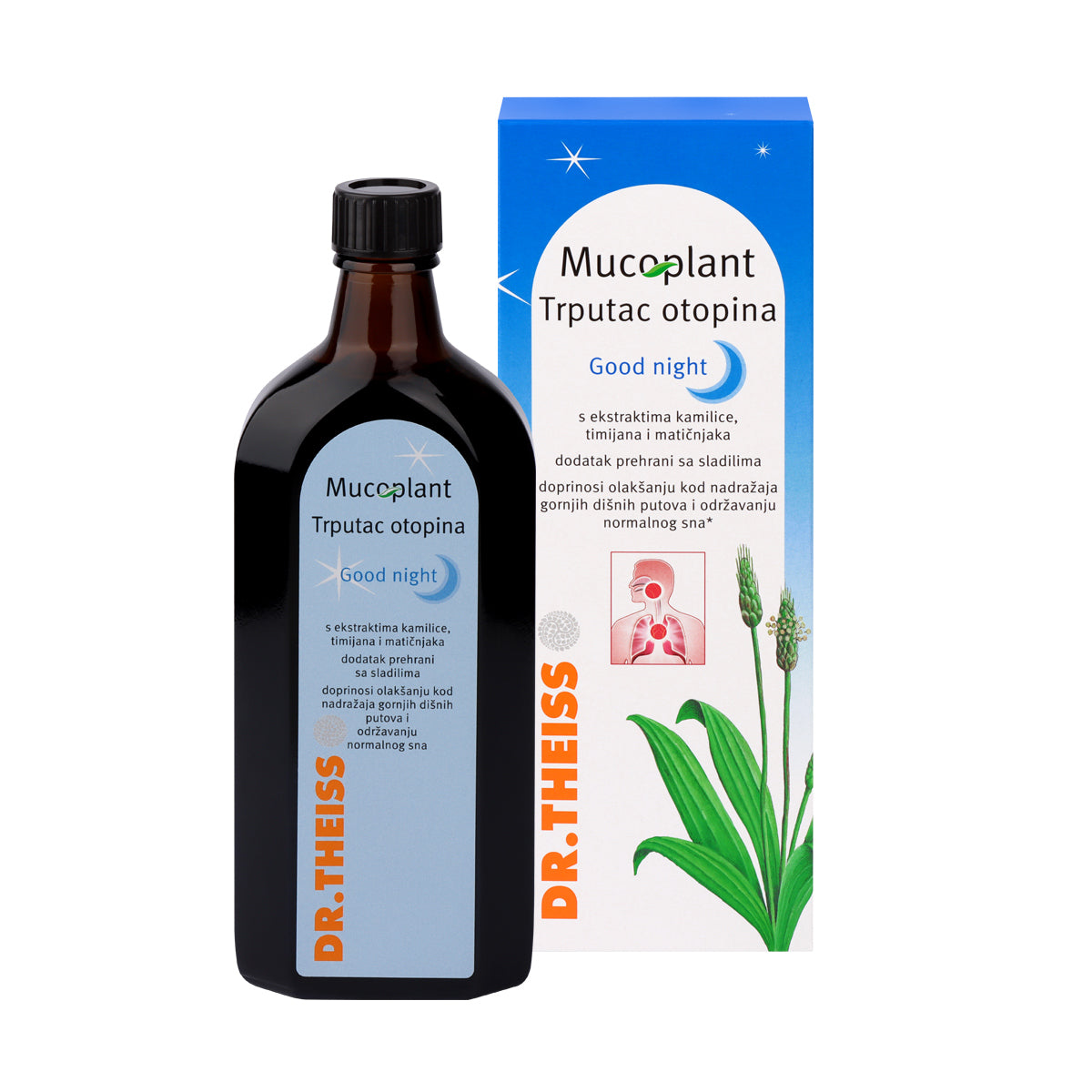 Dr. Theiss Mucoplant Trputac otopina Good night, 100 ml, dodatak prehr