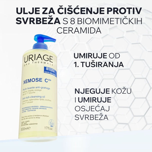Uriage XEMOSE C8+ Ulje za tuširanje i kupanje 500 ml