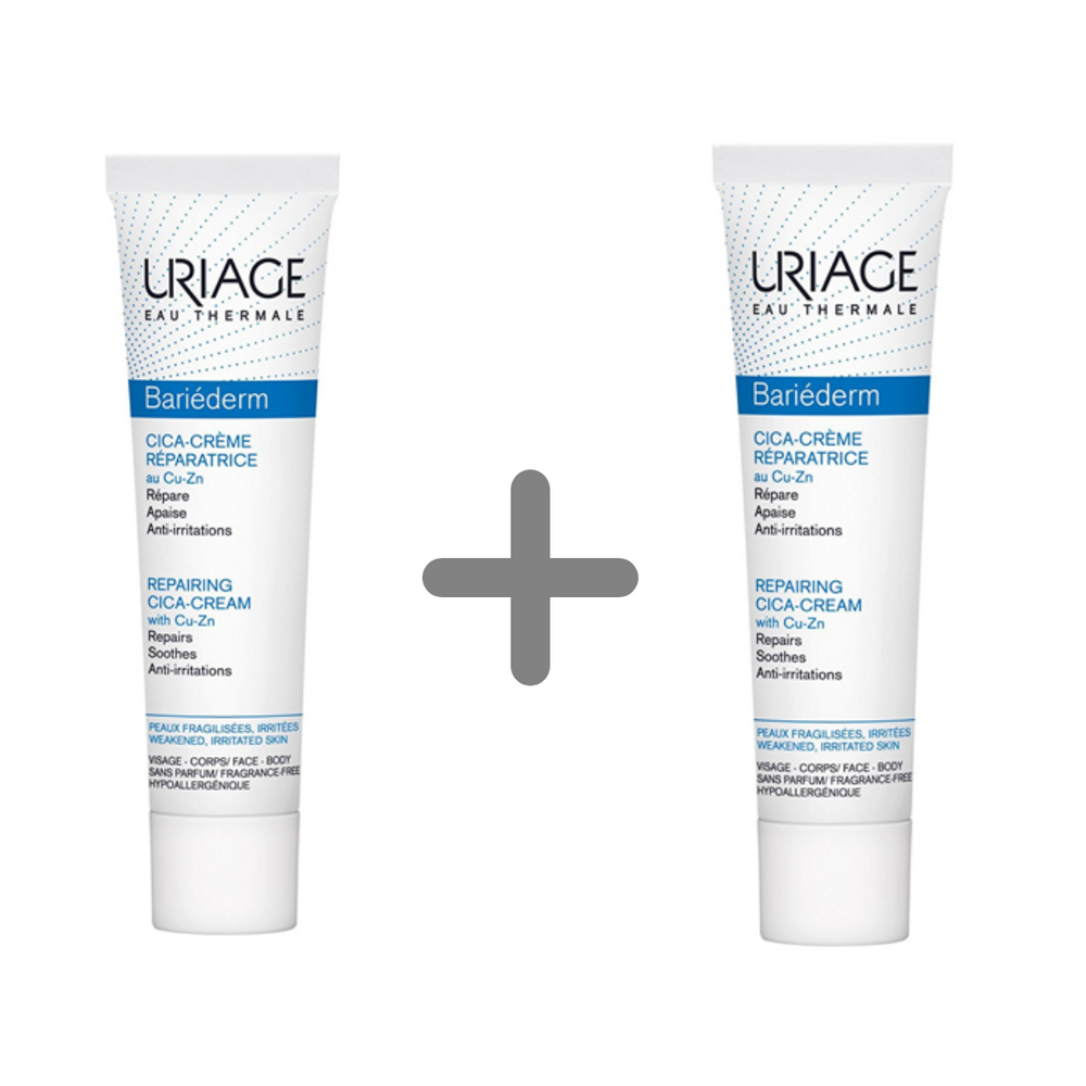 Uriage BARIEDERM CICA krema s Cu-Zn 40ml 1+1 GRATIS