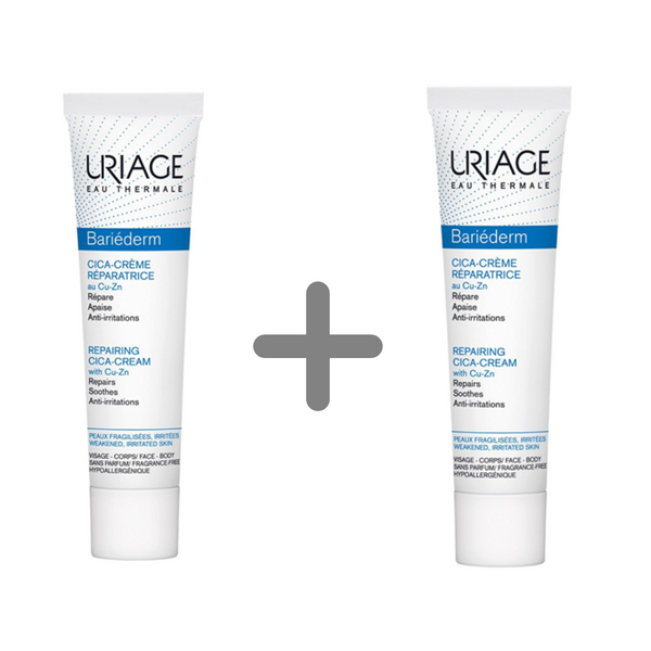 Uriage BARIEDERM CICA krema s Cu-Zn 40ml 1+1 GRATIS