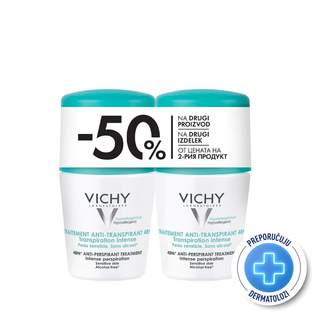 Vichy Deo Roll on za regulaciju prekomjernog znojenja 50 ml DUO